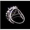 Image 3 : 14KT White Gold 2.65 ctw Tanzanite and Diamond Ring