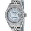 Image 1 : Rolex Ladies Stainless Steel 26MM MOP Diamond Lugs Datejust Wristwatch