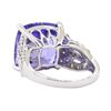 Image 3 : 13.62 ctw Tanzanite and Diamond Ring - Platinum