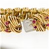 Image 5 : TIFFANY & CO. 18k Gold Wire 3.60 ctw Fine Round Ruby Statement Bracelet