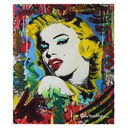 Nastya Rovenskaya- Mixed Media "Marilyn Monroe I"