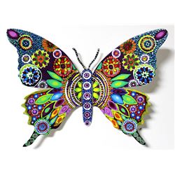 Patricia Govezensky- Original Painting on Cutout Steel "Butterfly CCXXII"