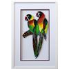 Image 1 : Patricia Govezensky- Original Painting on Laser Cut Steel "Two Parrots XV"