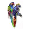 Image 1 : Patricia Govezensky- Original Painting on Laser Cut Steel "Two Parrots V"