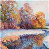Image 2 : Alexander Antanenka, "Snowy Banks" Original Oil Painting on Canvas, Hand Signed with Certificate of 