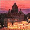 Image 2 : Howard Behrens (1933-2014), "Sunset Over St. Peter's" Limited Edition Hand Embellished Giclee on Can