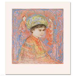 "Boy with Turban" Limited Edition Lithograph by Edna Hibel (1917-2014), Numbered and Hand Signed wit