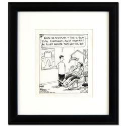 Bizarro - "The Tooth" is a Framed Original Pen & Ink Drawing, by Dan Piraro, Hand Signed by the Arti