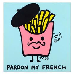 Todd Goldman, "Pardon My French" Original Acrylic Painting on Gallery Wrapped Canvas, Hand Signed wi