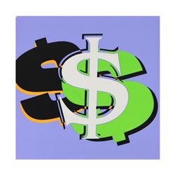 Steve Kaufman (1960-2010), "Dollar Sign State 6" Limited Edition Silkscreen on Canvas, Numbered 13/5