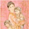 Image 2 : "Sonya and Family" Limited Edition Lithograph by Edna Hibel (1917-2014), Numbered and Hand Signed wi