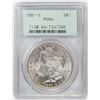 Image 1 : 1881-S $1 Morgan Silver Dollar Coin PCGS MS64 Old Green Holder