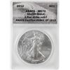 Image 1 : 2012 $1 American Silver Eagle Coin ANACS MS70 First Strike