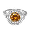 Image 1 : 14KT White Gold 4.91ct Citrine and Diamond Ring
