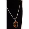 Image 2 : Sterling Silver 26.80ct Citrine Pendant with Chain