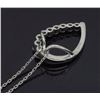 Image 4 : 18KT White Gold 0.33ctw Diamond Pendant with Chain