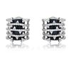Image 1 : 14KT White Gold 9.42ctw Onyx and Diamond Earrings