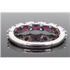 Image 5 : 14KT White Gold Ruby and Diamond Ring