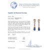 Image 4 : 10KT Yellow Gold 1.12ctw Blue Sapphire and Diamond Earrings