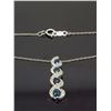 Image 4 : 14KT White Gold 0.25ctw Diamond Pendant with Chain