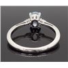 Image 4 : 14KT White Gold Aquamarine and Diamond Ring