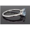 Image 6 : 14KT White Gold Aquamarine and Diamond Ring