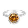 Image 1 : 14KT White Gold 2.11ct Citrine and Diamond Ring