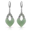 Image 1 : 14KT White Gold 36.90ctw Aventurine and Diamond Earrings