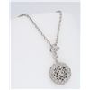 Image 3 : 14KT White Gold Diamond Pendant with Chain
