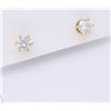 Image 2 : 14KT Yellow Gold 1.00ctw Diamond Earrings