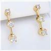 Image 2 : 14KT Yellow Gold 0.85ctw Diamond Earrings