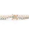 Image 2 : Plated 18KT Yellow Gold 4.10ctw Blue Topaz Bracelet