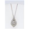 Image 1 : 14KT White Gold 0.27ctw Diamond Pendant with Chain