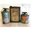 Image 1 : GR OF 3, MOBILOIL 5 GAL, DURO FUEL & NO NAME FUEL CANS.
