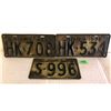 Image 1 : 3 X 1932 ONTARIO LICENCE PLATES - NON-MATCHING