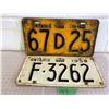 Image 1 : GR OF 2, 1942 & 1958 LICENCE PLATES