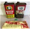 Image 1 : 2 X WHITE ROSE OUTBOARD MOTOR OIL TINS & SHAMMY