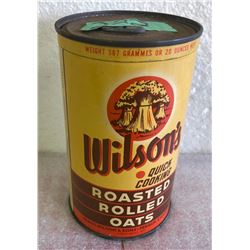 WILSON'S ROLLED OATS TIN - FULL