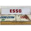 Image 1 : 2 X ESSO METAL PUMP PLATES - 6" X 25"