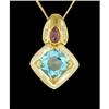 Image 1 : 401601: 201601: 2.50ct. Blue Topaz, Amethyst, Diamond N