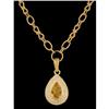 Image 1 : 14KY Gold 2.67ct Pear-Shape Citrine/Diamond Nec