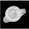 Image 1 : 14KW Gold Floating Diamond Circle Ring