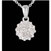 Image 1 : 14KW Cluster Diamond Pendant