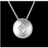 Image 1 : 14KW Gold Princess-cut Diamond Pendant