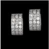 Image 1 : 14KW Gold (Not Plated) Three Row CZ Diamond Hoo