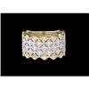 Image 1 : 14K Two-Tone Diamond Shaped Diamond Band