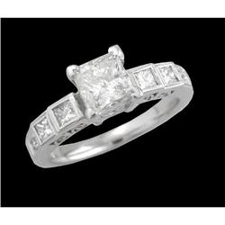 EGL CERTIFIED 1.74 princess-cut DIAMOND ENGAGEM