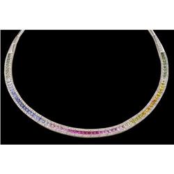 14KW 10.18ct Rainbow Genuine Sapphire/Diamond N