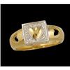 Image 1 : 14K Two-Tone Gold Heart Ring