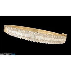 14KY Gold 2.00ct Diamond Bangle Bracelet